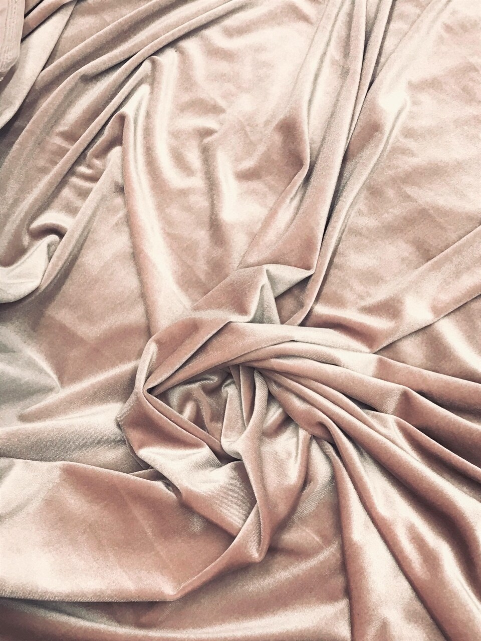 1 Yard Blush Mauve Stretch Velvet Fabric for Dresses Costumes Crafts Apparel Upholstery 58/60 Inch Width